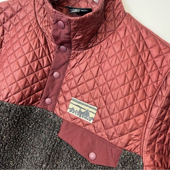 Patagonia Rare burgundy grey Mixed snap t pullover XS - Picture 3 of 9
